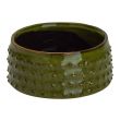 Cosy @ Home Bowl Glazed Embossed Dots Groen 15,5x15,