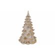 Kerstboom Gold Wit 9x9xh16cm Polyresin