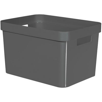 Curver Infinity Recycled Box 17l Donkergrijs