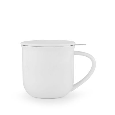Viva - Minima Balanced Medium Tea Cup with Infuser (Pure White)