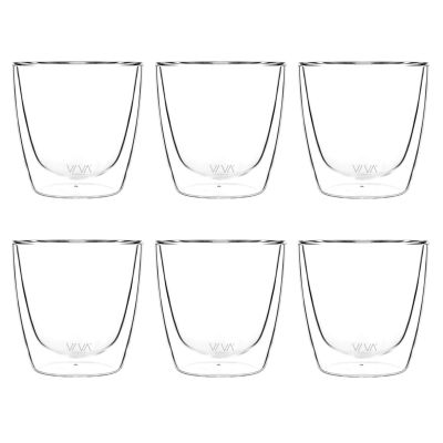 Viva - Glass Double Walled 220 ml Set of 6 Pieces