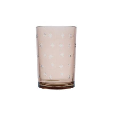 Cosy @ Home Theelichthouder Roze Rond Glas 0x12xh18
