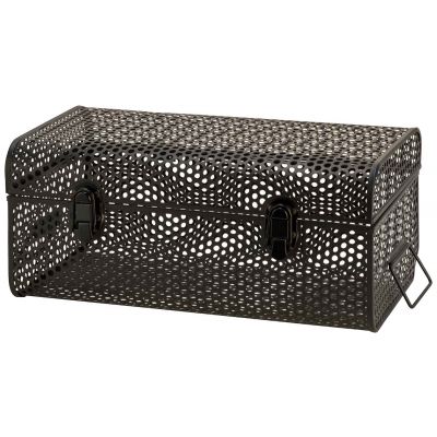 Cosy @ Home Koffer Perforated Zwart 40x23,5xh17cm Me