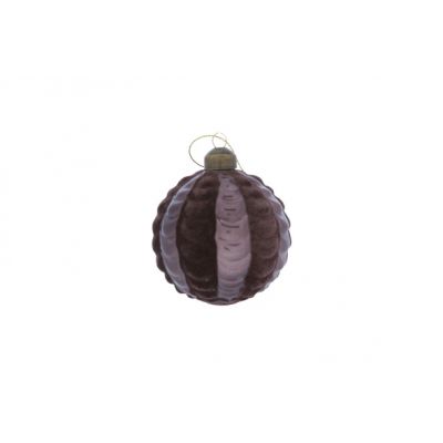 Cosy @ Home Kerstbal Baroque Aubergine 8x8xh8cm Rond
