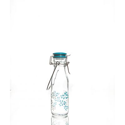 Zak!Designs - Lily Fles - Incl. Vergrendelbare Dop - Glas - 250 ml - Aqua blauw
