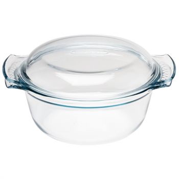 Pyrex ronde glazen casserole 3.75L