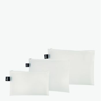 Zip Pockets - Transparent Milky - set 3 pcs