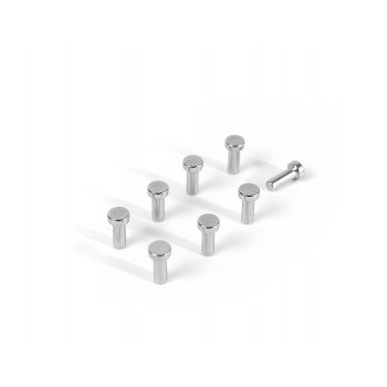 Magnet Tiny - set of 8 silver
