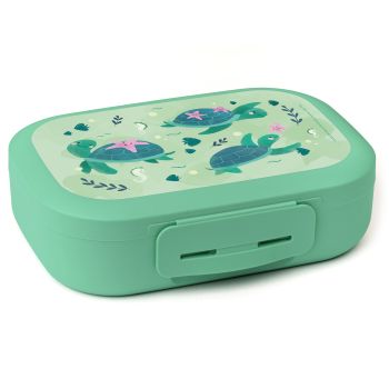 Amuse Plus Clip Lunchbox Medium Schildpad groen 18x13x5cm