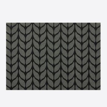 Day Drap non-slip placemat uit katoen Soft Wool grijs en zwart 45x32cm