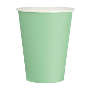 Fiesta Recyclable koffiebekers enkelwandig turquoise 340ml (1000 stuks)