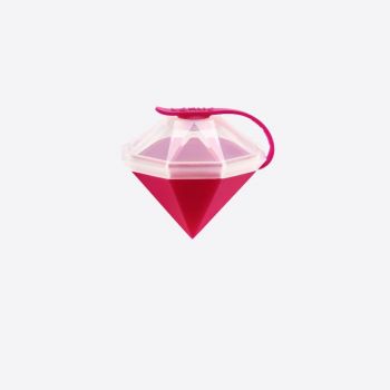 Lékué ijsblokvorm uit silicone roze diamant 7x7x7.5cm