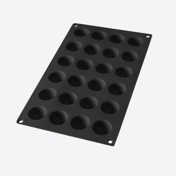Lékué bakvorm uit silicone voor 24 kleine halve bollen zwart Ø 3cm H 1.6cm