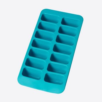 Lékué ijsblokjesvorm uit rubber voor 14 rechthoekige ijsblokjes aquablauw 22x11x3.5cm