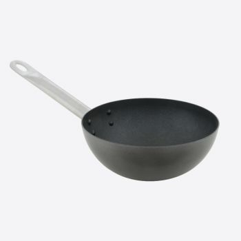 Point-Virgule wok uit carbonstaal met Excalibur antikleeflaag ø 20cm