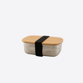 Point-Virgule lunchbox uit rvs met deksel uit bamboe 450ml