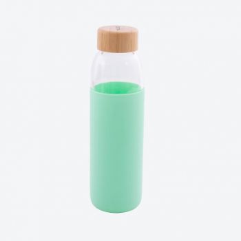 Point-Virgule glazen fles met silicone sleeve muntgroen 580ml