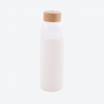 Point-Virgule glazen fles met silicone sleeve wit 580ml