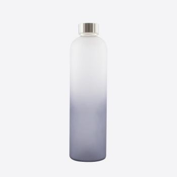 Point-Virgule glazen fles frosted donkerblauw 1L