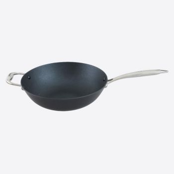 Point-Virgule Pan-à-moi gietijzeren wok met Excalibur coating ø 30cm