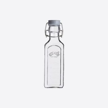 Kilner vierkante glazen fles met grijze beugelsluiting 300ml