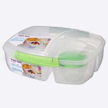 Sistema To Go lunchbox met 3 compart. en yoghurtp. limoengr. 2L