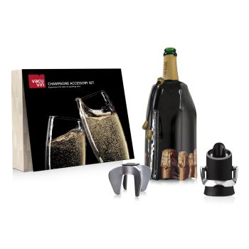 Vacu Vin 3-delige Champagne Accessory Set