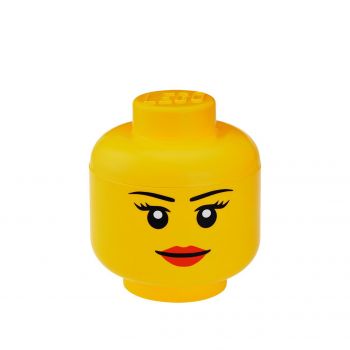 LEGO Iconic Opbergbox Hoofd Girl - Ø16 cm - 18,5 cm Hoog