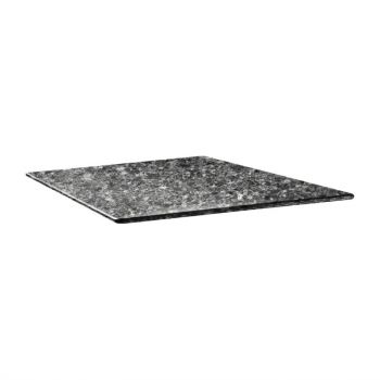 Topalit Smartline vierkant tafelblad zwart graniet 80cm