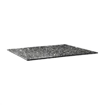 Topalit Smartline rechthoekig tafelblad zwart graniet 120x80cm