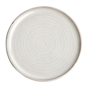 Olympia Canvas ronde borden met smalle rand wit 26.5cm