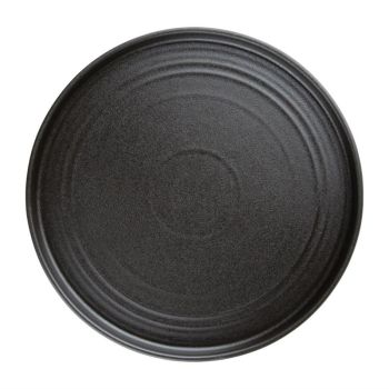 Olympia Cavolo platte ronde borden 27cm zwart (4 stuks)