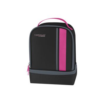 Thermos Neo Dual Compartm Lunchkit Zwart-pink