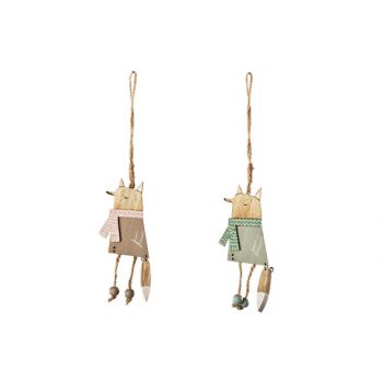 Cosy @ Home Muis Hanger Mint Taupe Natuur Hout 2 Types