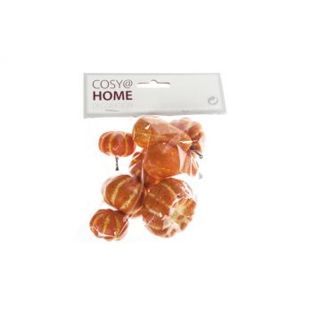 Cosy @ Home Pompoen Set8 Oranje Kunststof 3,3x3,3xh3