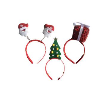 Goodmark Diadeem Kerst 3 Types Rood Santa Boom Gift