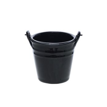 Cosy & Trendy Bucket Black Mini Emmer D8.5xh8.5cm 25cl