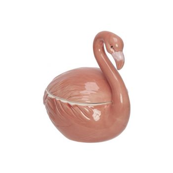 Cosy @ Home Flamingo Potiche Roze 18x11xh17cm Porsel