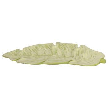 Cosy @ Home Schaal Leaf Groen 49x21xh3cm Hout