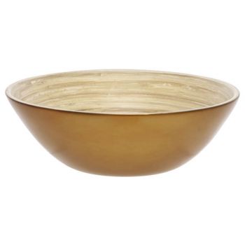 Cosy @ Home Bowl Goud 20x20xh7cm Rond Bamboe