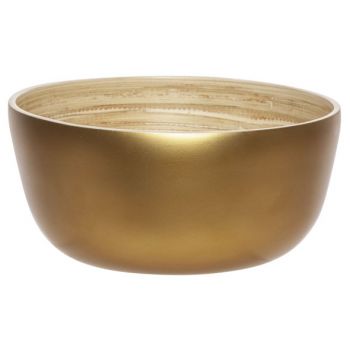 Cosy @ Home Bowl Goud 20x20xh10cm Rond Bamboe
