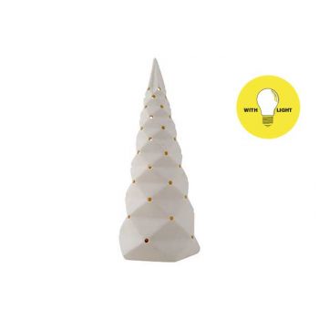 Cosy @ Home Kerstboom Folded Wit 10.5x10.5x26cm Pors