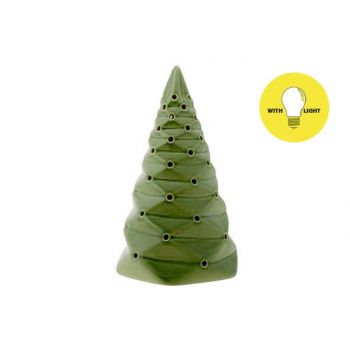 Cosy @ Home Kerstboom Folded Groen 9x9xh15,5cm Porse