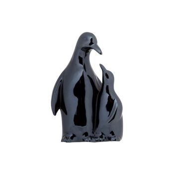 Cosy @ Home Pinguin With Child Midnight Glazed Blauw