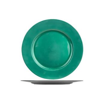 Cosy @ Home Bord Glossy Groen 33x33xh2cm Rond Kunsts