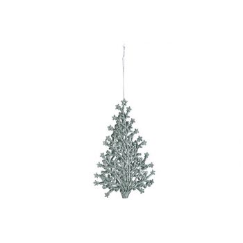 Cosy @ Home Hanger Kerstboom Glitter Mint 15x10cm Ku