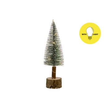 Cosy @ Home Kerstboom Snowy Led Groen 7x7xh27cm
