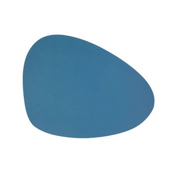 Cosy & Trendy Placemat Leder Blauw Ei-vormig Organisch