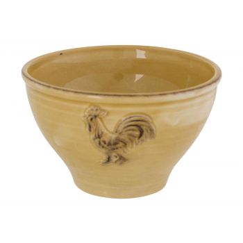 Cosy @ Home Bowl Rooster Foodsafe Oker 14x14xh8,5cm