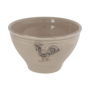 Cosy @ Home Bowl Rooster Foodsafe Beige 14x14xh8,5cm
